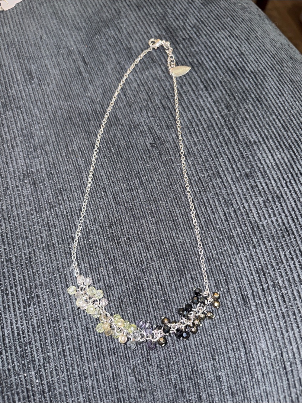 18-coldwater Delicate Multicolor Bead Cluster Necklace